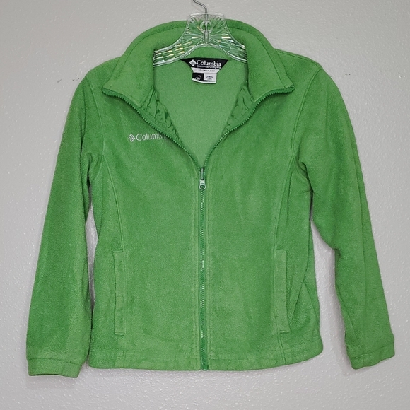 Columbia Kids Green Fleece Jacket Size 10/12 - Picture 1 of 11
